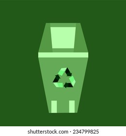 eco trash can vector 