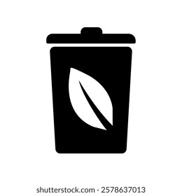 Eco trash icon. Waste icon