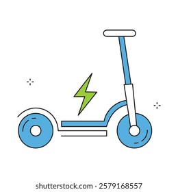 Eco Travel Lightweight Scooter Vector Icon Design