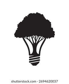 Eco Baum Glühbirne Licht Energieeinsparung Symbol