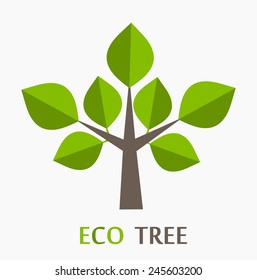 Eco tree icon. Vector illustration
