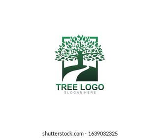 Eco Tree Leaf Logo design Template,  Plant, nature and ecology symbol, vector Illustration