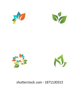 Eco Tree Leaf Logo Vorlage Vektorgrafik