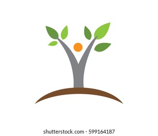 Eco Tree Leaf Logo Template