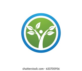 Eco Tree Leaf Logo Template