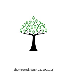 eco tree logo vector