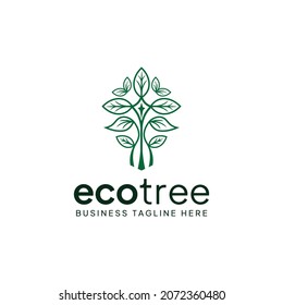 eco tree nature logo vector