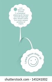 ECO tree sticker. Vector illustration
