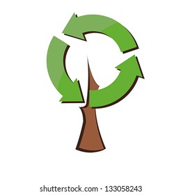 Eco tree, vector