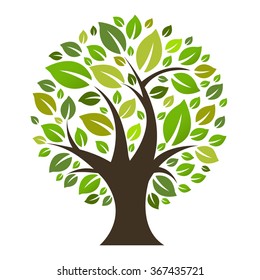 Stylized Vector Tree Stock Vector (Royalty Free) 121845664