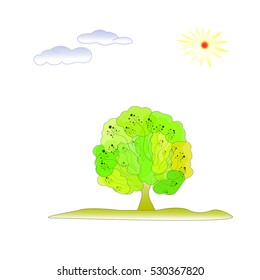 Eco tree. Vector illustration