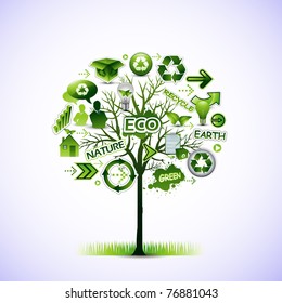 Eco tree vector illustration