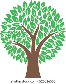 Eco tree vector illustration stylized