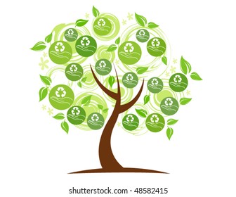 eco tree.vector illustration