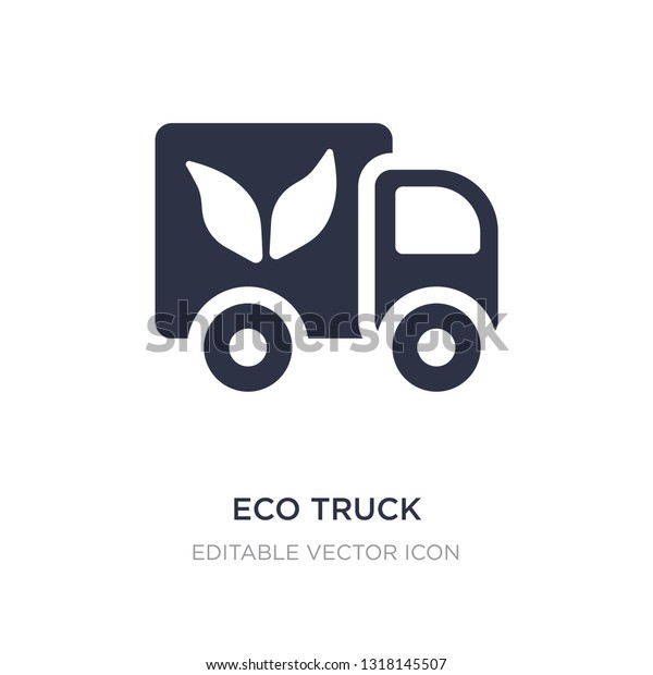 eco\
truck icon on white background. Simple element illustration from\
Transportation concept. eco truck icon symbol\
design.