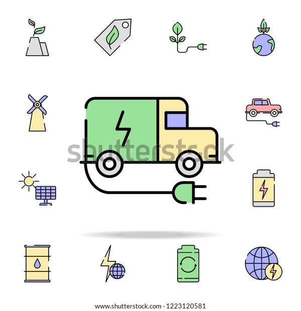 Eco truck icon. sustainable energy icons universal\
set for web and mobile