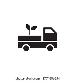 eco truck vector icon logo design
