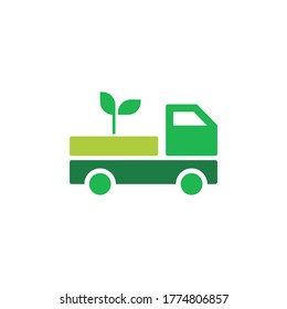 eco truck vector icon logo design