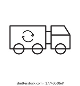 diseño del logotipo del icono del vector del camión ecológico