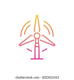 Eco turbine vector gradient icon style illustration. EPS 10 file