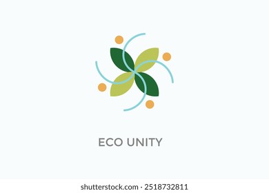 Eco Unity Vector Icon Or Logo Illustration