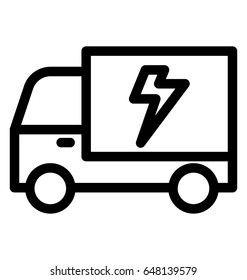 Eco Van Line Vector Icon