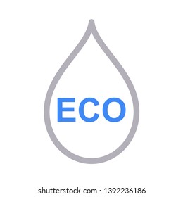 ECO vector color line icon