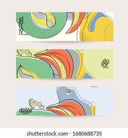 Eco vector design. Fruit logo with flat colors and grunge texture. Doodle drawing vegetable healthy food. Vegan bolt sketch banner template. Summer organic fresh concept.