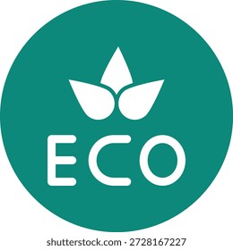 Ilustración de diseño de icono de Vector ecológico
