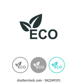 Eco vector icon. Ecological symbol.