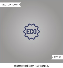 Eco vector icon, illustration symbol