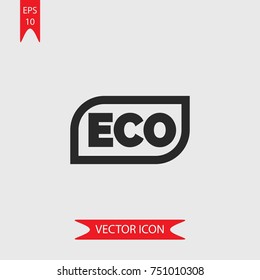 Eco vector icon, illustration symbol