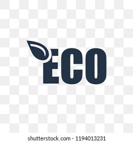 Eco vector icon isolated on transparent background, Eco transparency concept can be used web and mobile