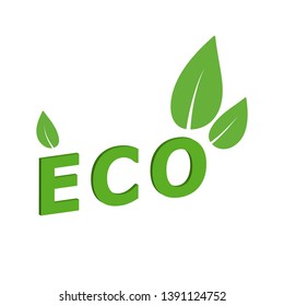 Eco vector icon isolated on white background. Ecology concept.