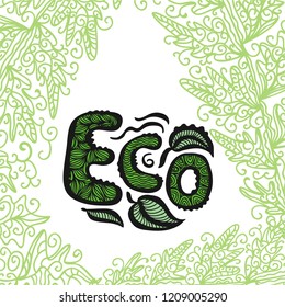 Eco. Vector illustration