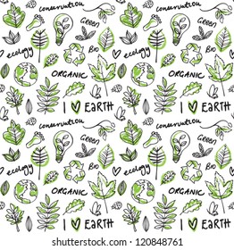 Eco vector seamless pattern