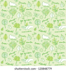 Eco vector seamless pattern