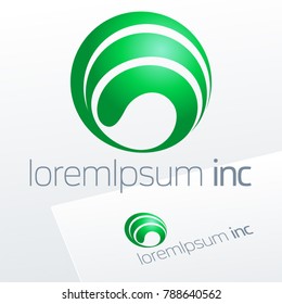 Eco vector sign. Logo for Ecology, Cosmetic, Pharmacy and Medicine activity