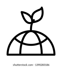Eco vector thin line icon 
