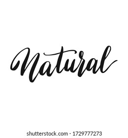 Eco Vegan Local Growing Think Green Ecology Food and Product Label. Fresh Food Hand Drawn Lettering. Organic Healthy Food and Cosmetics Product Design Template.