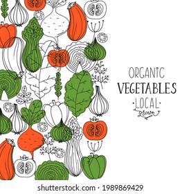 Eco vegetables collection. Hand drawn vector illustration. Minimalist design. Scandinavian style illustration. Healthy organic food.