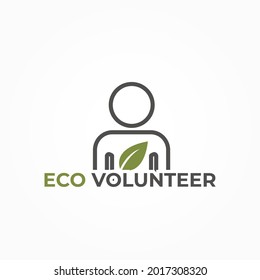 eco volunteer icon. eco friendly, ecology and sustainable symbol. vector color image