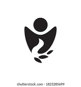eco volunteer vector icon design template