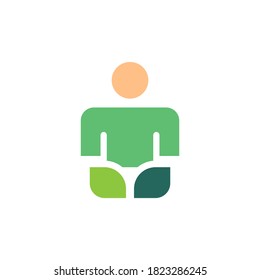 plantilla de diseño de iconos de vector de eco voluntario