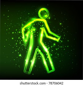 eco walking man symbol