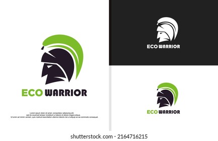 Eco Warrior Logo Design Vector Illustration