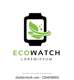 Eco Watch Logo Template Design Vector, Emblem, Concept Design, Creative Symbol, Icon