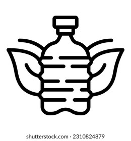 Eco water bottle icon outline vector. Truck gallon. Cooler company