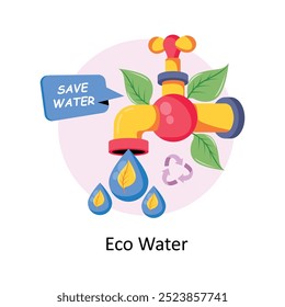Eco Water concept style illustration. EPS 10 File