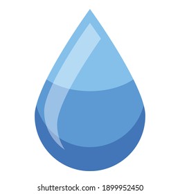 Eco water drop icon. Isometric of eco water drop vector icon for web design isolated on white background